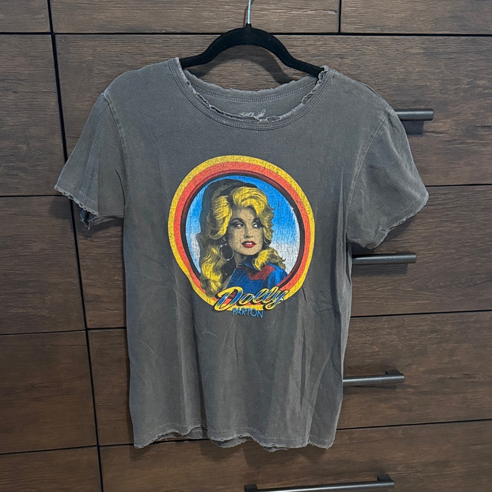 Midnight Rider Distressed Dolly Parton Graphic Tee